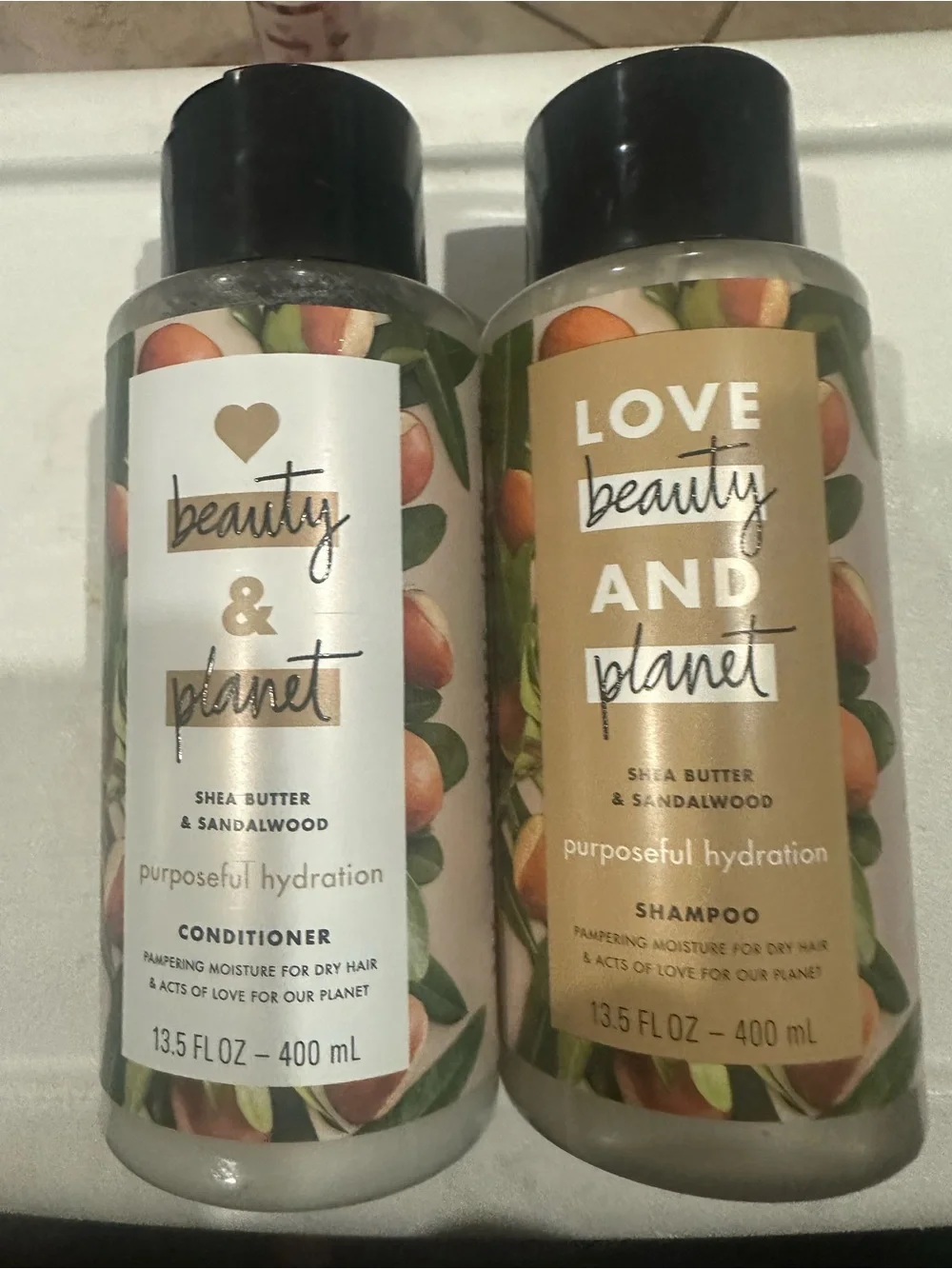 Love beauty & planet Shea Butter & Sandalwood Hydrating Shampoo and Conditioner